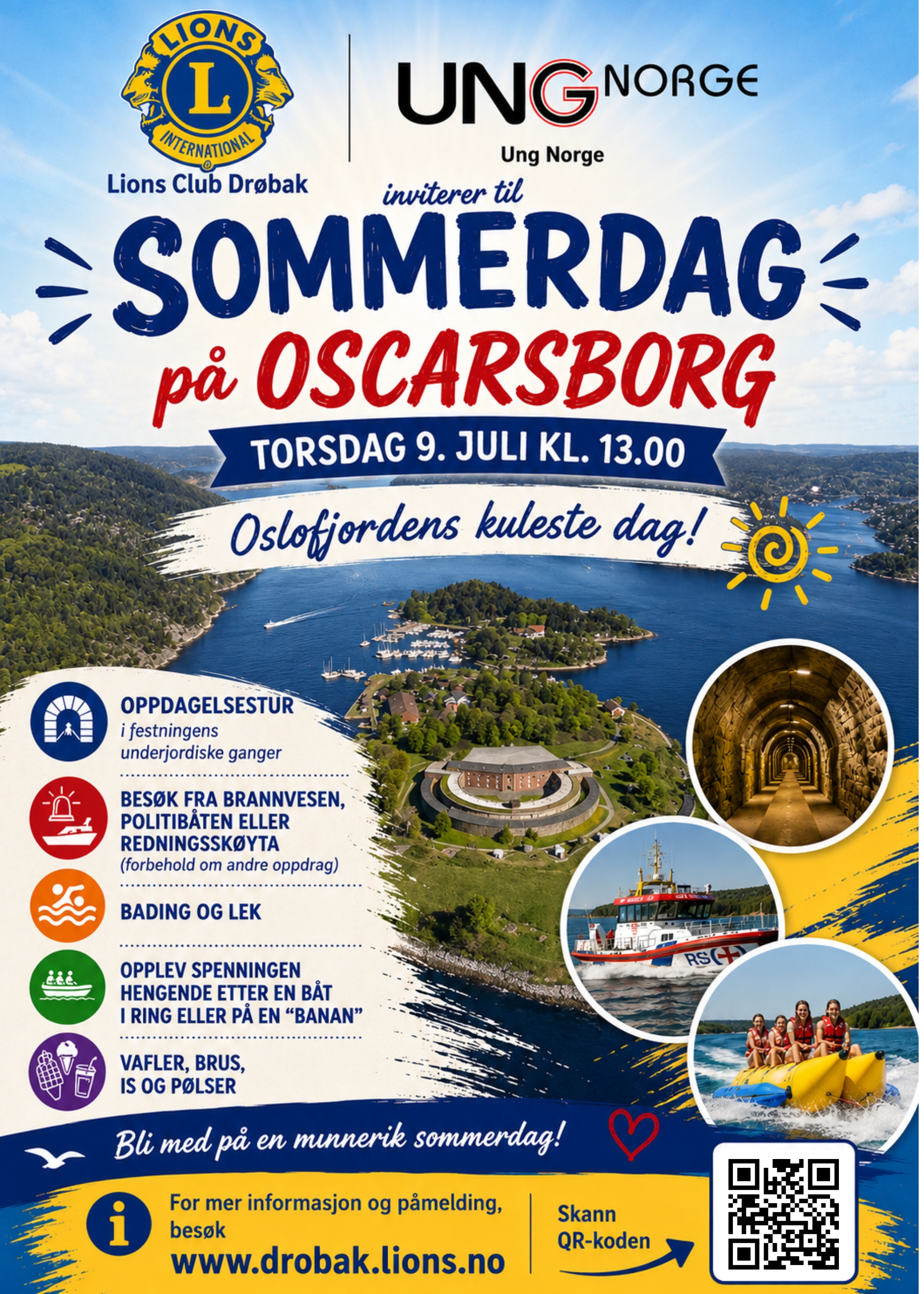 Artikkelbilde til artikkelen Bli med Lions og Ung Norge til Oscarsborg